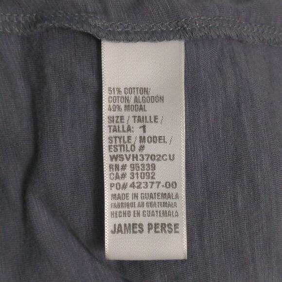 Standard James Perse Arsenic (Blue) Crewneck Knit Pullover Top T-shirt 1 (S) New - Picture 6 of 10